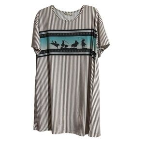 Southern Stitch•Western Cowboys Striped Dress
